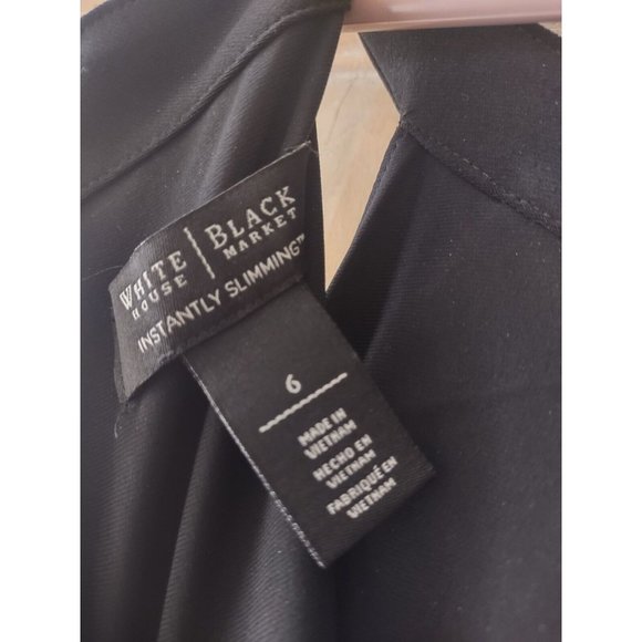 WHBM Black and White Floral Lace Slimming Halter Dress Size 6 - Picture 3 of 3